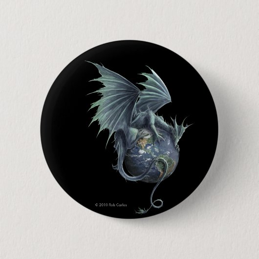 Erddrache-Knopf Button (Vorderseite)