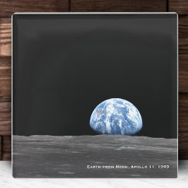 Erde auf dem Mond, Apollo 11, 1969 Küche Glasuntersetzer