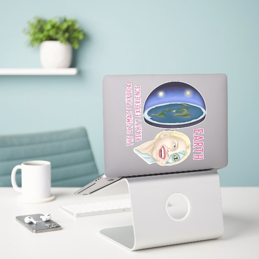 Erde Aufkleber (Laptop auf Schreibtisch)