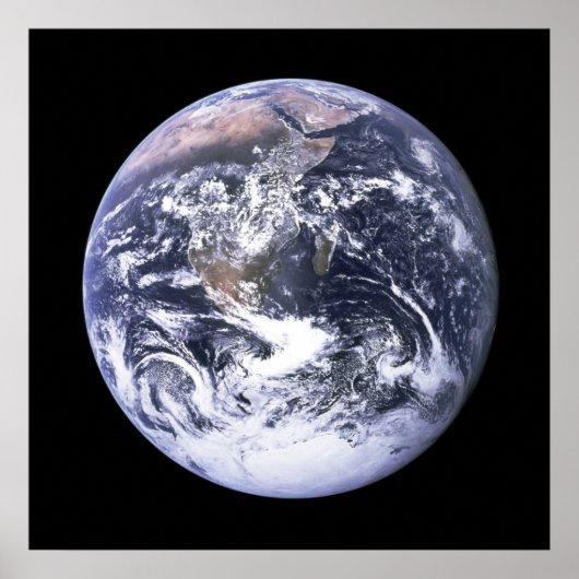 Erde aus Apollo 17 Poster (Vorne)