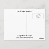 Erde aus Apollo 17 Postkarte (Rückseite)