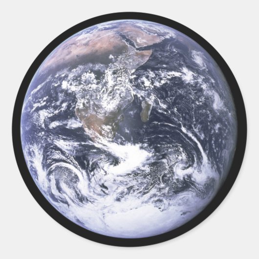 Erde aus Apollo 17 Runder Aufkleber (Vorderseite)