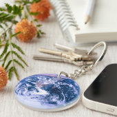 Erde aus blauem Marmor im Weltraum Schlüsselanhänger (Vorderseite rechts)