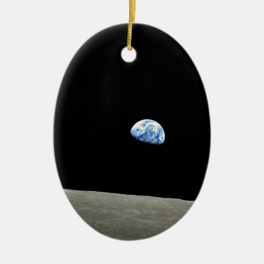 Erde aus dem Universum des Mond Keramik Ornament (Vorne)