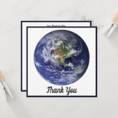 Erde aus dem Weltall, blaues Marmor von der NASA Karte (Vorderseite/Rückseite Beispiel)