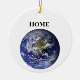 Erde aus dem Weltall, blaues Marmor von der NASA Keramik Ornament