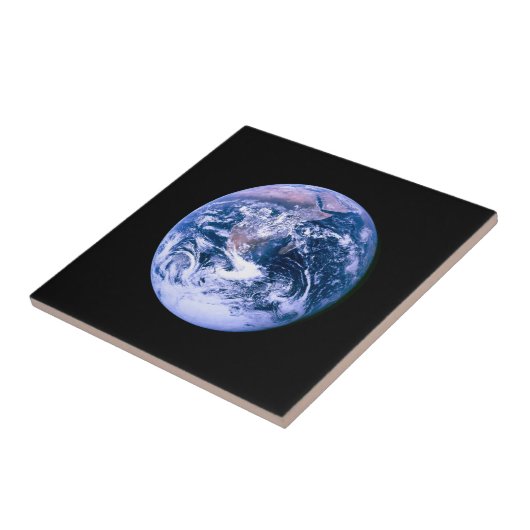 Erde aus dem Weltraum "Blauer Marmor" Fliese (Seite)