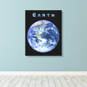 Erde aus dem Weltraum Leinwanddruck (Insitu (Holzboden))