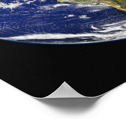 Erde aus dem Weltraum Poster (Ecke)