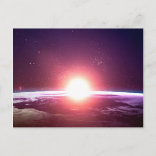 Erde aus dem Weltraum Postkarte