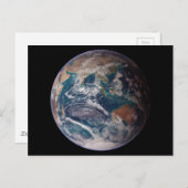 Erde aus dem Weltraum Postkarte (Vorne/Hinten)