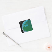 Erde aus dem Weltraum Quadratischer Aufkleber