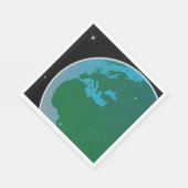 Erde aus dem Weltraum Serviette (Ecke)