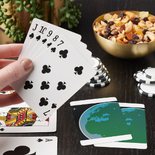 Erde aus dem Weltraum Spielkarten