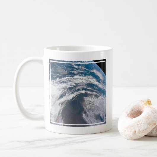 Erde aus der Apollo 12 Raumsonde. Kaffeetasse (Mit Donut)