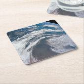 Erde aus der Apollo 12 Raumsonde. Rechteckiger Pappuntersetzer (angewinkelt)