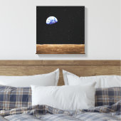 Erde aus der Mondfläche Leinwanddruck (Insitu (Schlafzimmer))