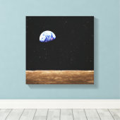 Erde aus der Mondfläche Leinwanddruck (Insitu (Holzboden))