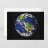 Erde aus der Weltraumpostkarte Postkarte (Vorne/Hinten)