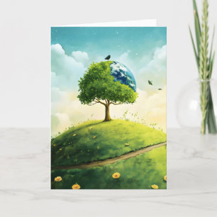 Erde Baum Natur Feiertagskarte