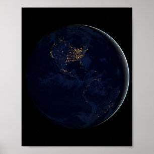 Erde bei Nacht — Die Schwarze Marmor, 2012 Poster
