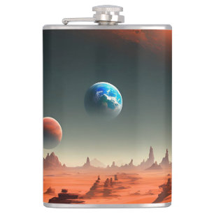 Erde, das nennen Mars, Hüftkolben Flachmann