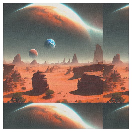 Erde Das sind Mars, die anrufen, Stoff (Nahaufnahme)