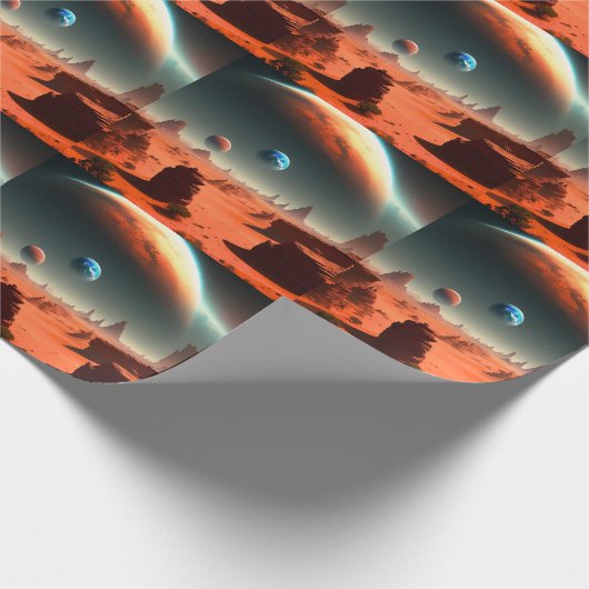 Erde Das sind Mars, die Papier rufen, schreiben Geschenkpapier (Ecke)