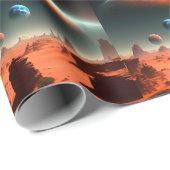 Erde Das sind Mars, die Papier rufen, schreiben Geschenkpapier (Rolleneckpunkt)