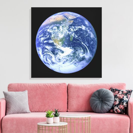 Erde - Der blaue Marmor Leinwanddruck (Insitu (Wohnzimmer))