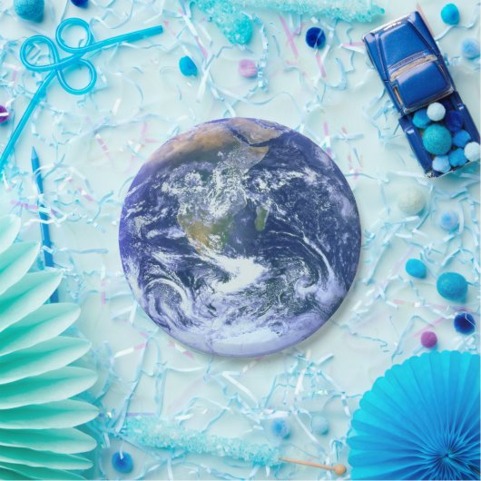 Erde: Der blaue Marmor Pappteller (Party)