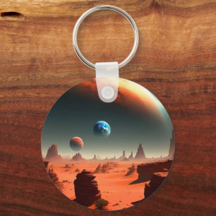 Erde, die die Mars rufen, die Keyring Schlüsselanhänger