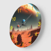 Erde, die Mars rufen, Wall-Uhr Große Wanduhr (Winkel)