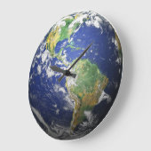 Erde - Effekt 3D Große Wanduhr (Winkel)