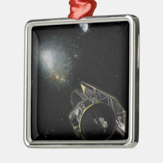 Erde, ein Objekt der Milchstraße Silbernes Ornament (Links)