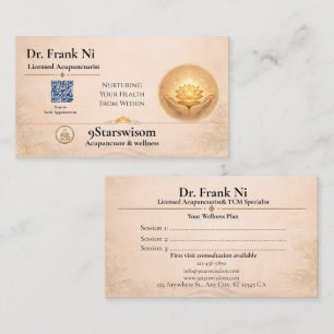 Erde Element Akupunktur Visitenkarte Wellness