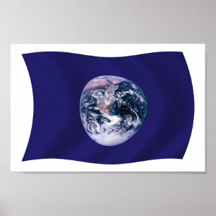 Erde Flagge Poster Druck