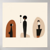 Erde & Form – Minimalistische Botanische Kunst Poster (Vorne)