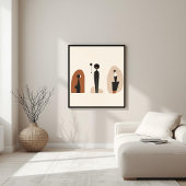 Erde & Form – Minimalistische Botanische Kunst Poster