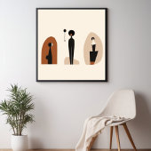 Erde & Form – Minimalistische Botanische Kunst Poster