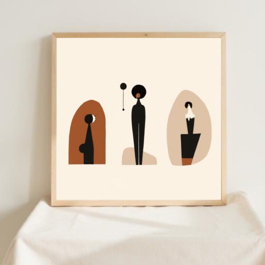 Erde & Form – Minimalistische Botanische Kunst Poster