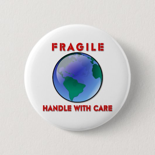 Erde - fragil button (Vorderseite)