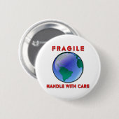 Erde - fragil button (Vorne & Hinten)