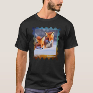 ERDE FÜR Briefmarke des Umweltschutzes T-Shirt