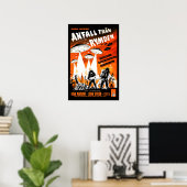 Erde gegen die fliegenden Untertassen Poster (Heimbüro)