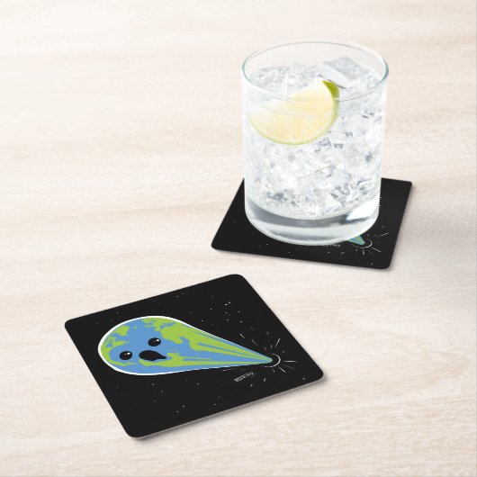 Erde gegen schwarzes Loch Rechteckiger Pappuntersetzer (Vor Ort)