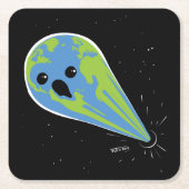 Erde gegen schwarzes Loch Rechteckiger Pappuntersetzer (Vorderseite)