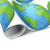 Erde Geschenkpapier (Rolleneckpunkt)