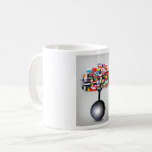 Erde Globus mit Baumflaggen Tasse (Vorderseite Links)