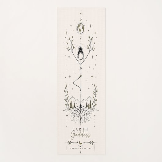 Erde Göttin Baum Yoga Matte (Vorderseite)